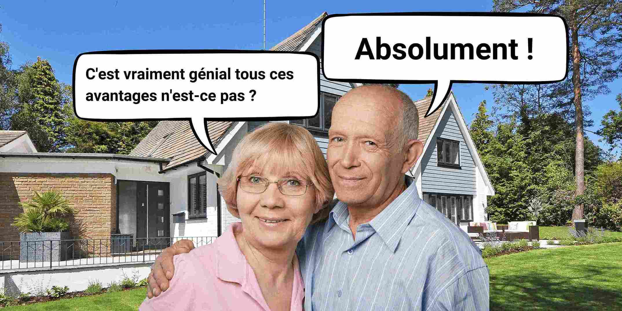 Deux personnes âgées dans leur jardin. Deux personnes âgées dans leur jardin profitant des avantages de la formation tout en étant à la retraite. L'image illustre l'article de blog : Je suis retraité : que deviennent mes droits à la formation ?