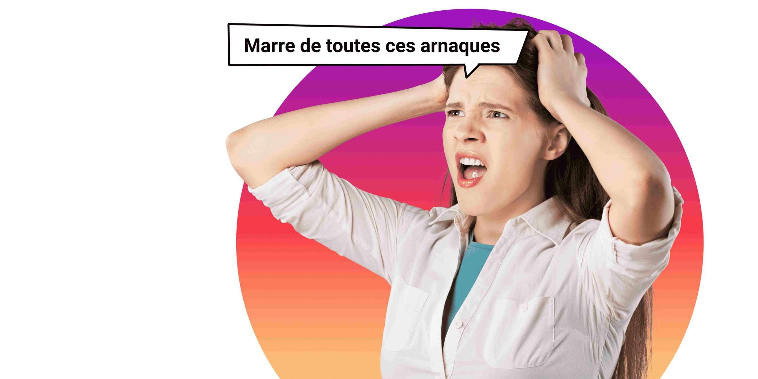 Femme énervée à cause des arnaques au CPF. Cette image illustre le sujet de l'article de blog : Comment vous protéger efficacement contre les arnaques au CPF ?