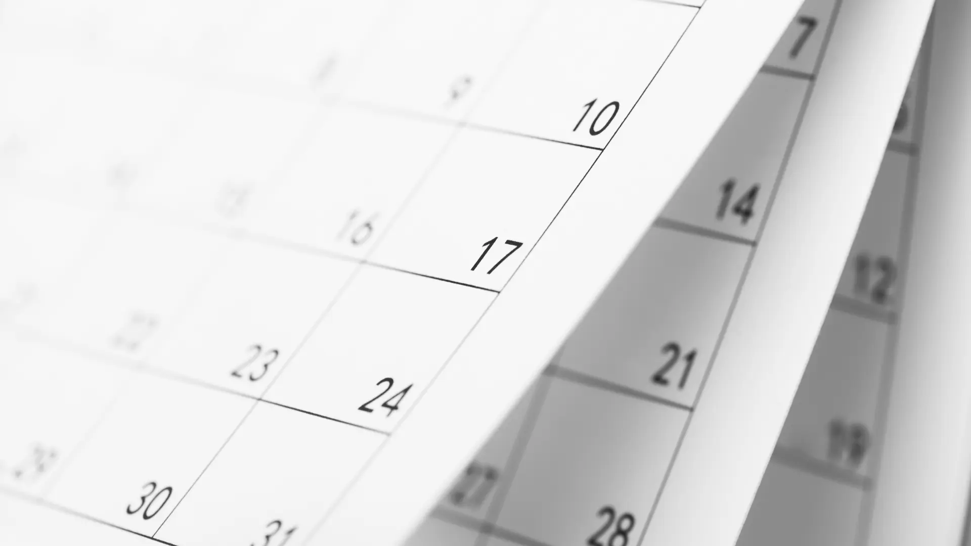 Un calendrier qui représente les jours passé en maladie pour illustrer la formation Indemnités journalières proposée par ACQUIFORMATIONS.