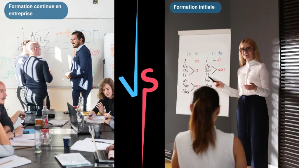 Une image illustrant le combat entre formation initiale et formation continue.