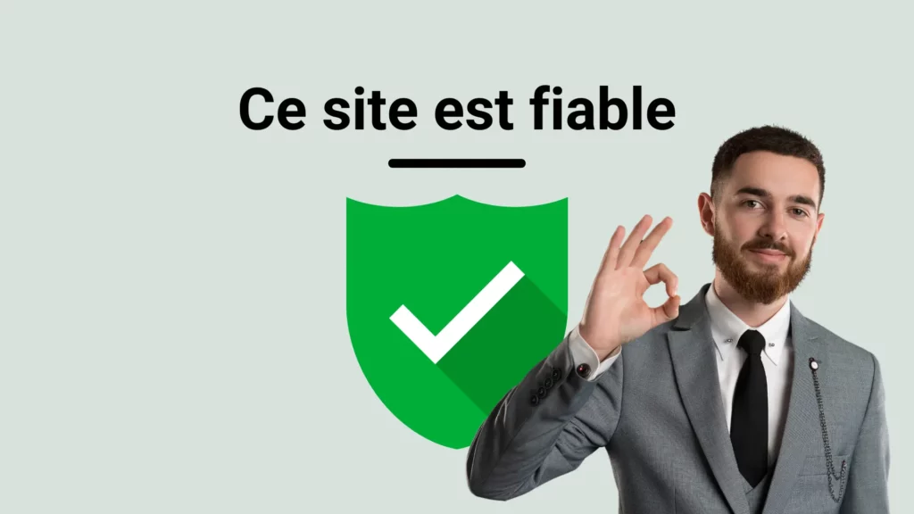 Un homme validant la fiabilité d'un site en faisant un signe de la main pour dire que tout est "ok".