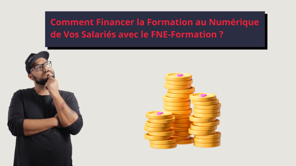 Un homme s'interrogeant sur comment financer sa formation au numérique avec le FNE Formation avec Acquiformations.
