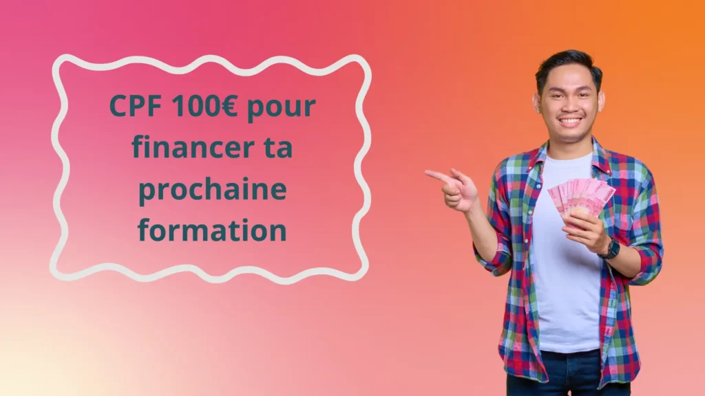 Un homme tenant un billet de 1001 € pour payer sa formation cpf