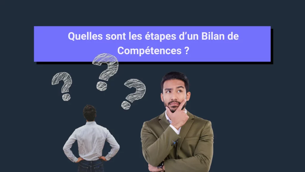 Deux hommes se demandent quelles sont les étapes du bilan de compétences.