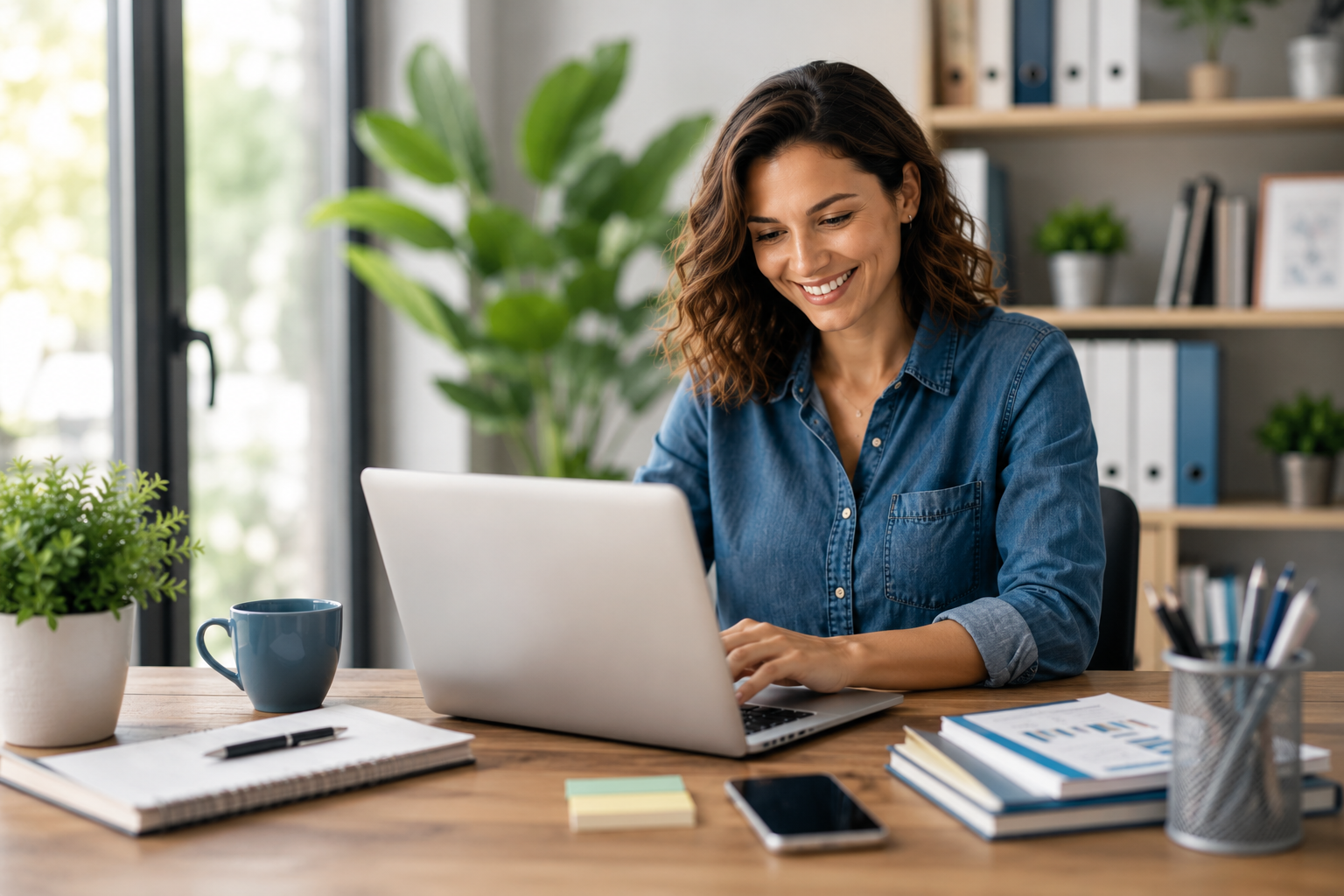 Entrepreneur utilisant des outils digitaux